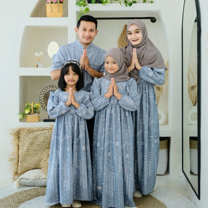 Gamis Couple Pasangan Maxmara Lebaran Baju Couple Keluarga Muslim Sarimbitan Terbaru