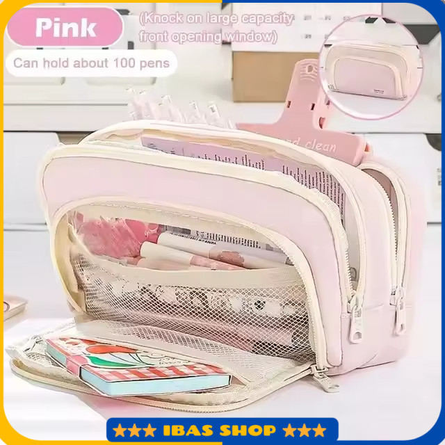 

Tempat Pensil Multi Layer Pencil Case Compact Pouch Stationary - MG-1354