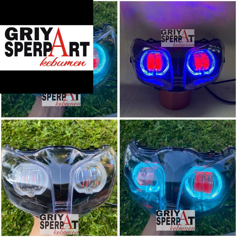 LAMPU DEPAN  JUPITER Z ROBOT 2010 2011 2012 BILED PROJIE 2 LENSA