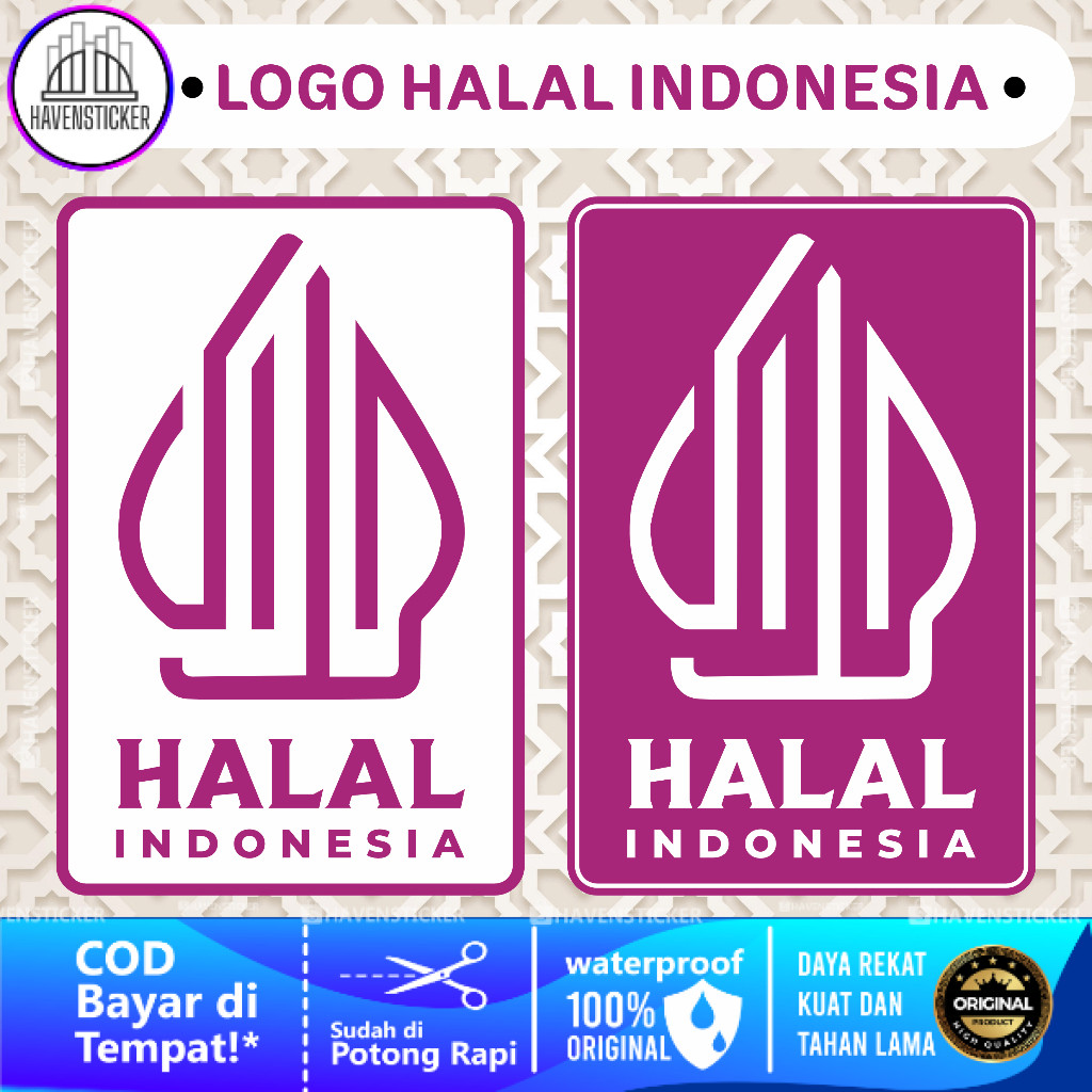 

Stiker Logo Halal Indonesia Portrait Laminasi Kilat
