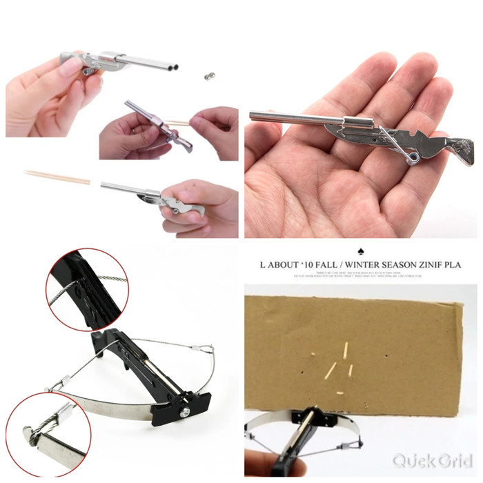 mainan crossbow mini tusuk gigi