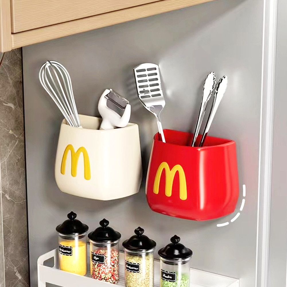 McDonald's rak magnet kulkas alat tulis penghuni pen kotak penyimpanan tempel magnetik /Tempelan kul