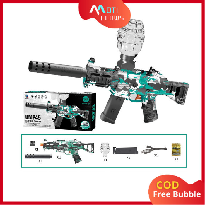 Mainan Anak BTC-3040 UMP45 ELECTRIC TOY GUN Mainan Tembakan Water Seru Bubble Keren Outdoor Anak