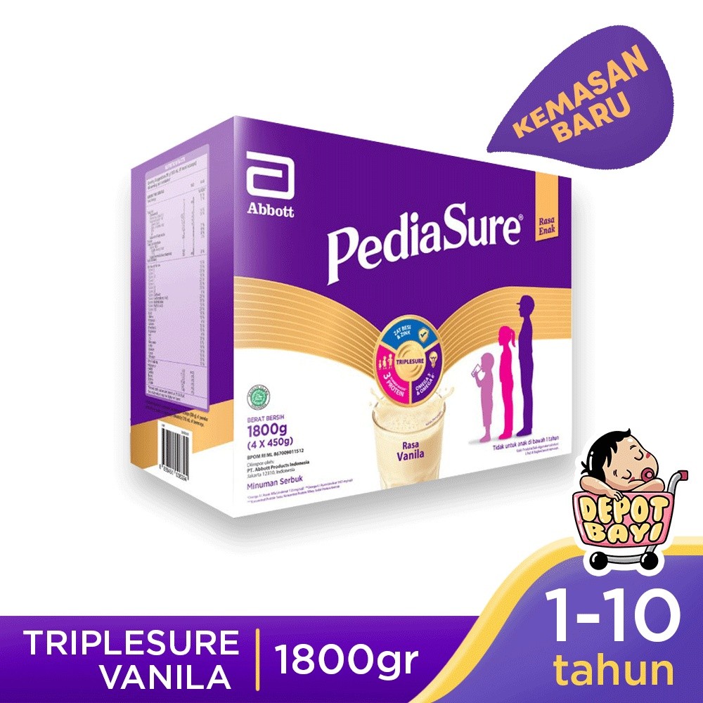 

Pediasure Triplesure Vanila 1800 gram (4 x 450 gram)