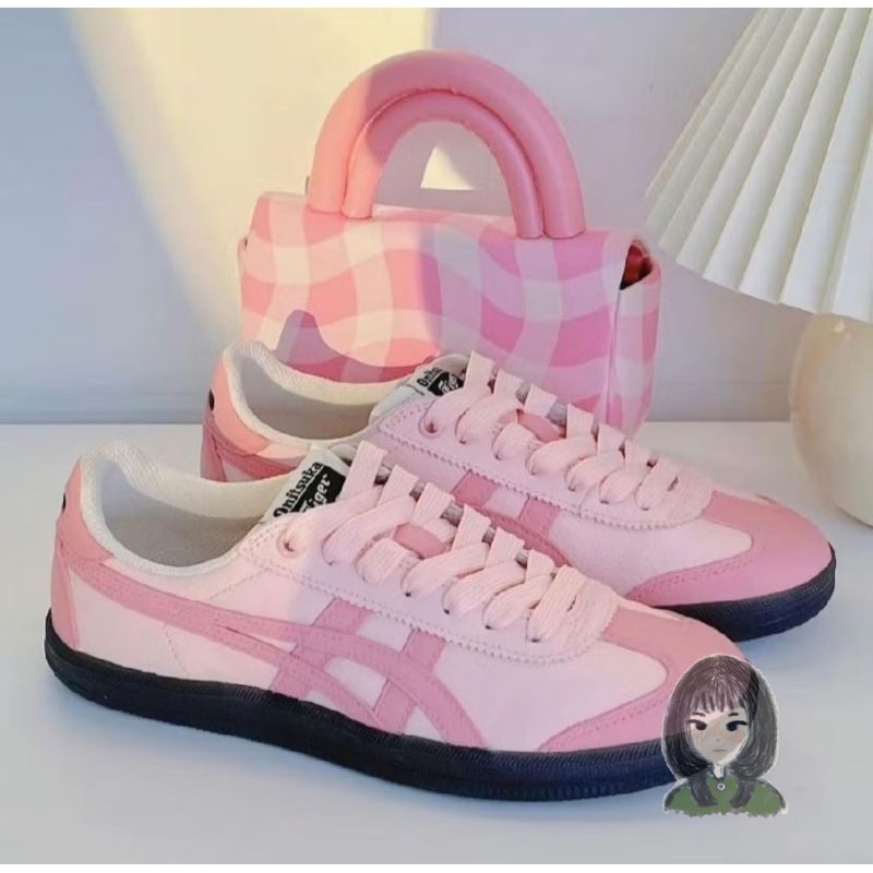 {PROMO RAMADHAN} Sepatu Wanita Onitsuka Tokuten Pastel Pink 100% Original
