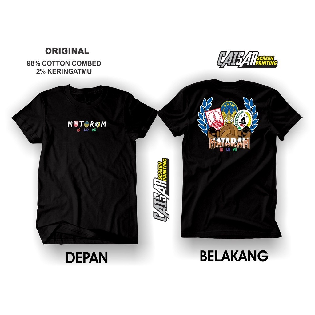 KAOS MATARAM IS LOVE JOGLO SEMAR PERSIS SOLO PSS SLEMAN PSIM JOGJA KOAS COMBED 30 S KAOS MURAH KUALI