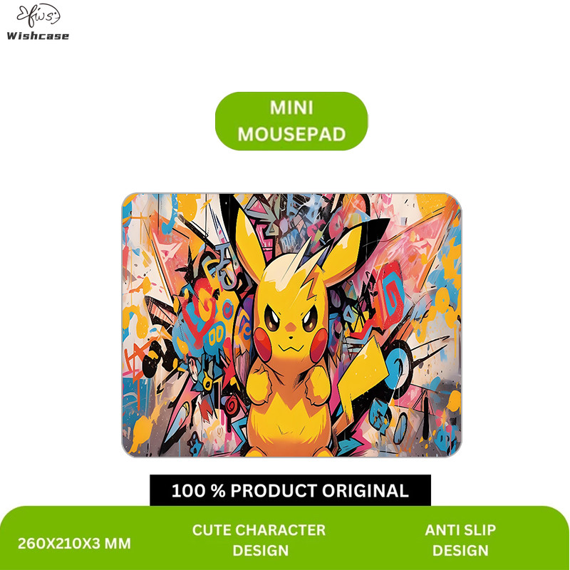 Mousepad Cartoon Mousepad Gaming Deskmat Keyboard pad Mousepad Anti Slip Pikachu and Gengar Wish Mou