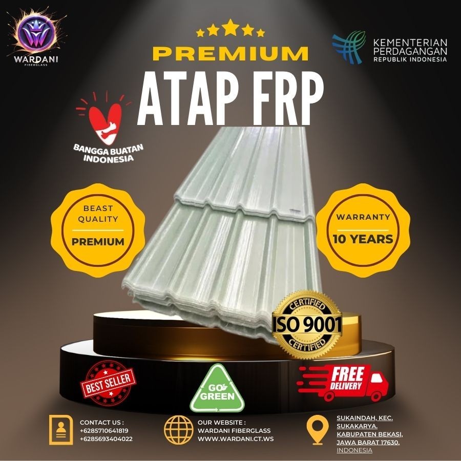Best - Atap Fiber Gelombang 2,4m Kanolite TEBAL 0,8mm