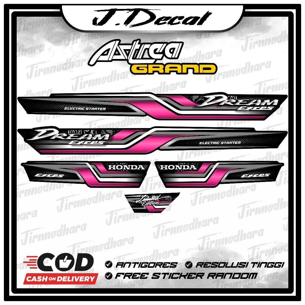 Striping Variasi Honda Astrea Grand Bulus Sabit Dream Exces