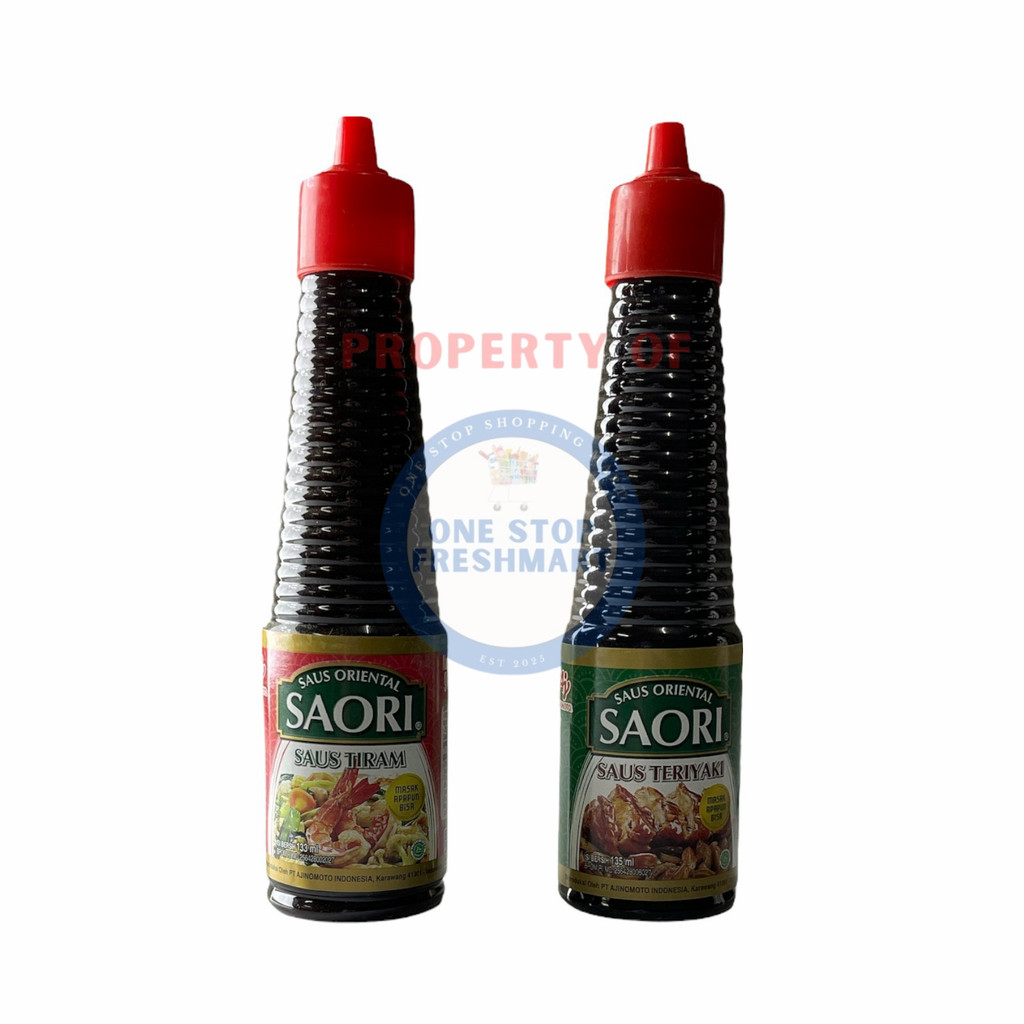 

SAORI SAUS TIRAM 133ML / SAORI SAUS TERIYAKI 135ML