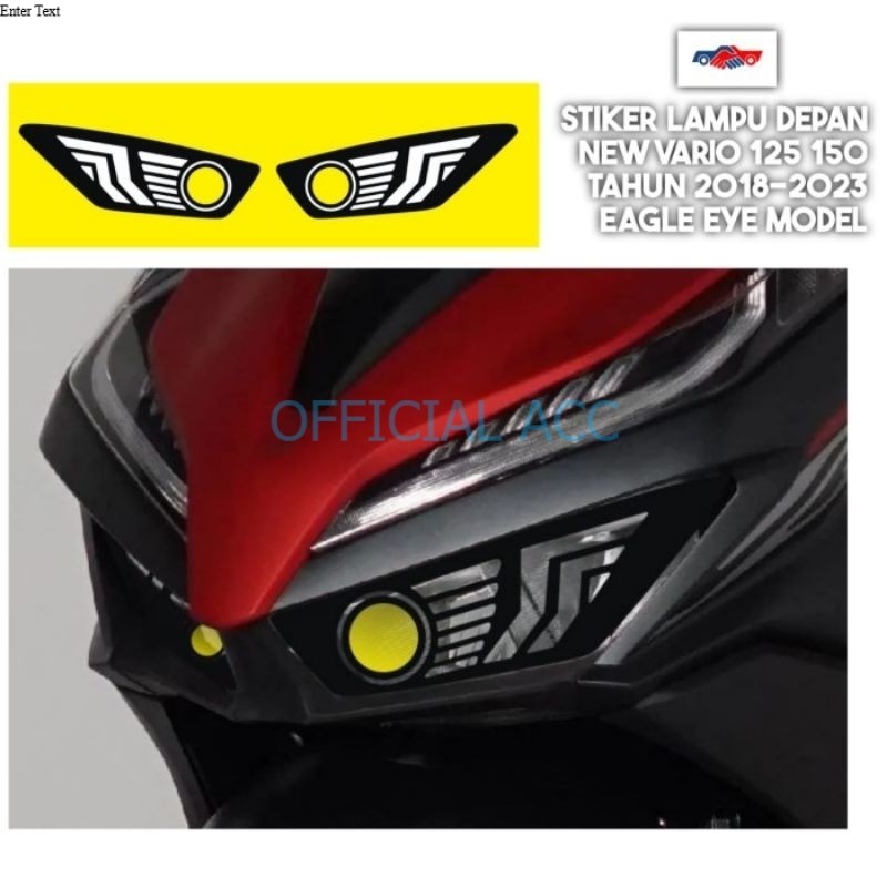 stiker variasi lampu depan belakang NEW VARIO 125 150 tahun 2018-2024