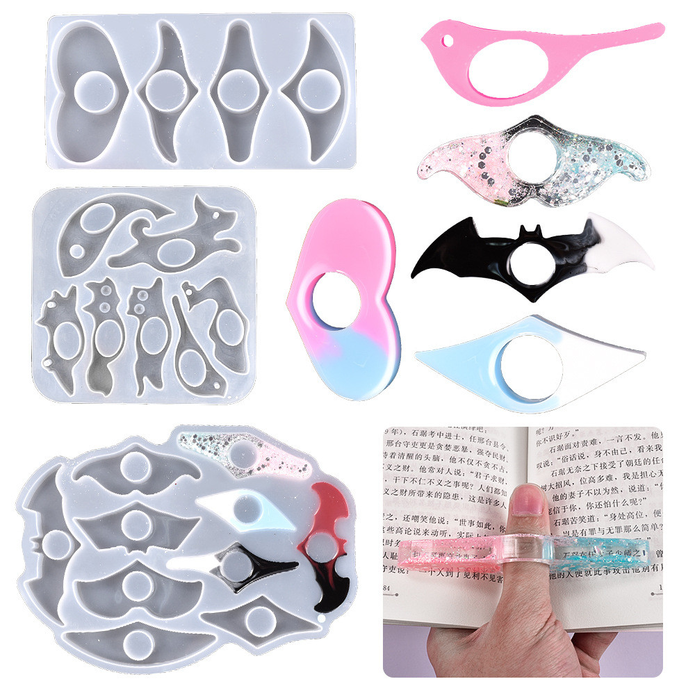 

DIY Crystal Mirror Silicone Mold Multi-style Book Ring Reading Tools Rings Mold For Jewelry Making