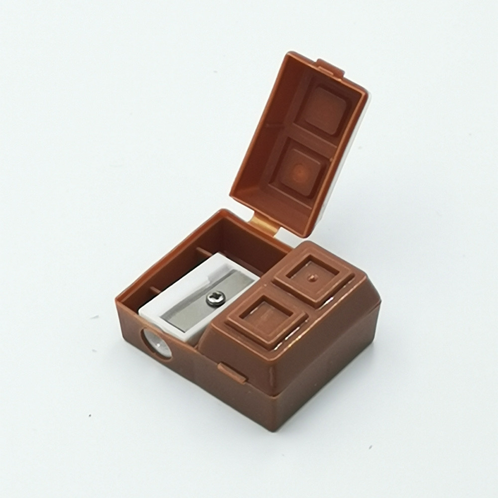 

5pcs / lot Creative Chocolate Shape Pencil Sharpener with Eraser as School Stationary