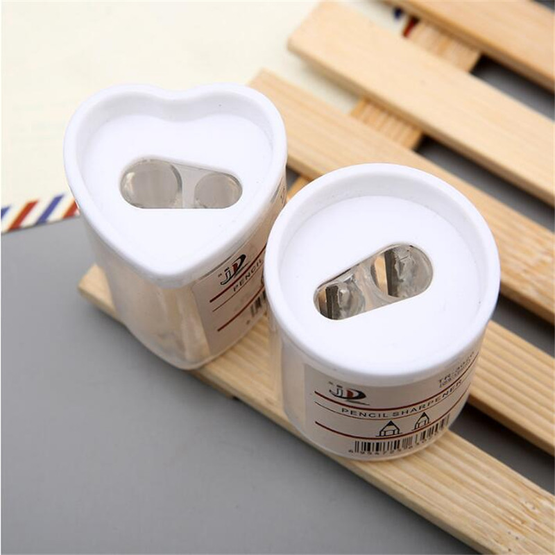 

1PCS Student Double Hole Pencil Sharpener Student Pencil Sharpener School Learning Office Simple Fresh Plastic Pencil Sharpener