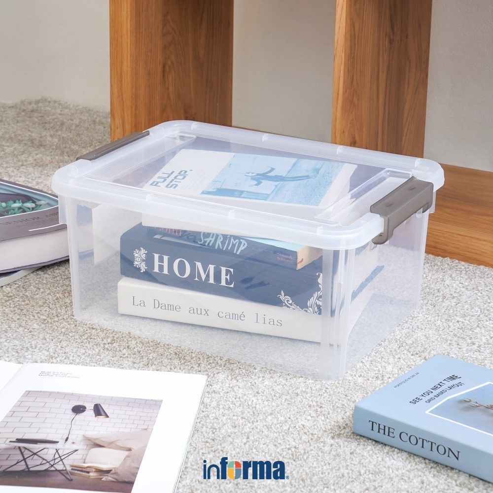 Informa 40.5x30x19 cm Widea Kotak Penyimpanan Dengan Tutup Kotak Serbaguna Wadah Simpan Storage Box 
