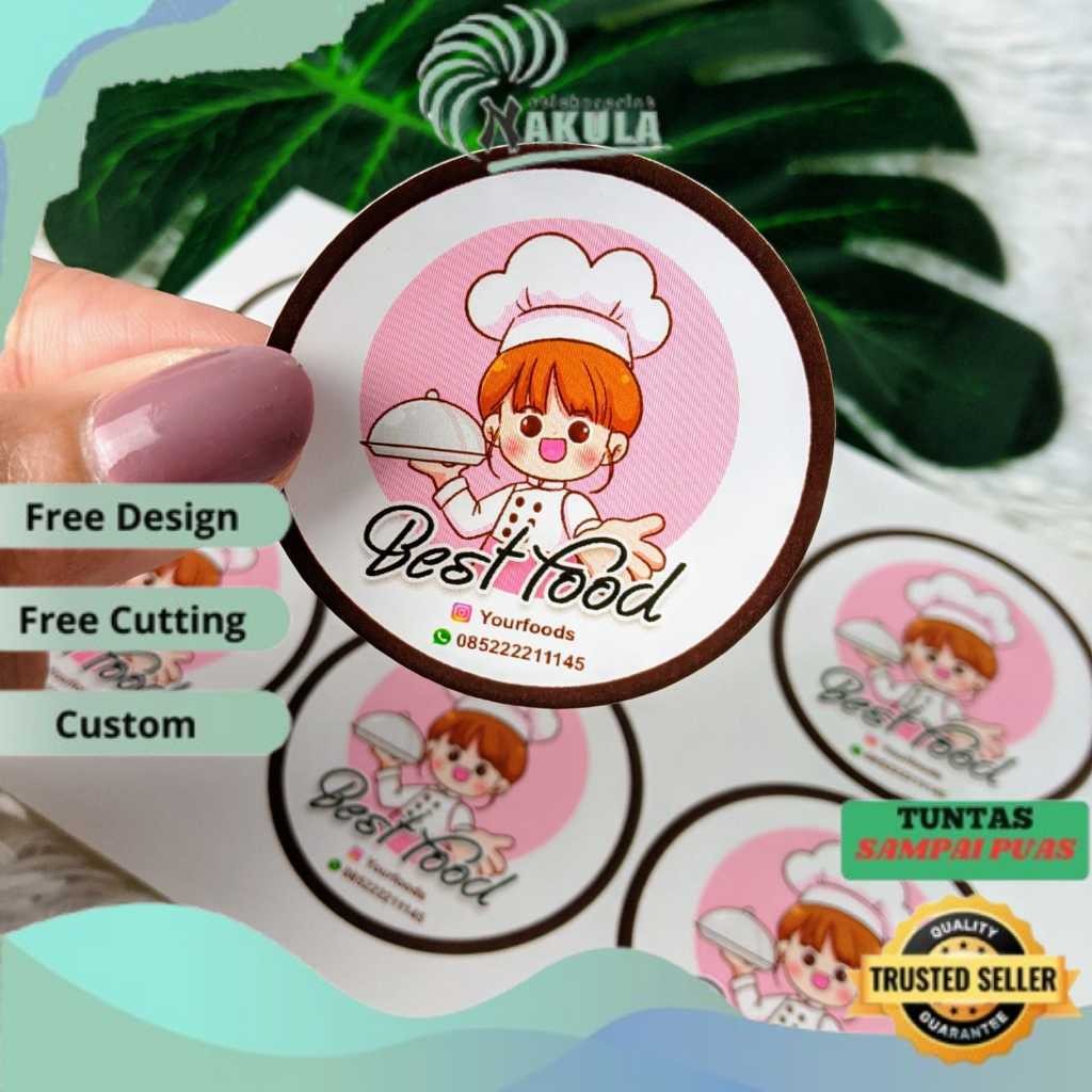 

NKL SBC 8-15 Cetak Stiker Bulat Logo Olshop Custom Sticker Label Makanan Free Desain Print