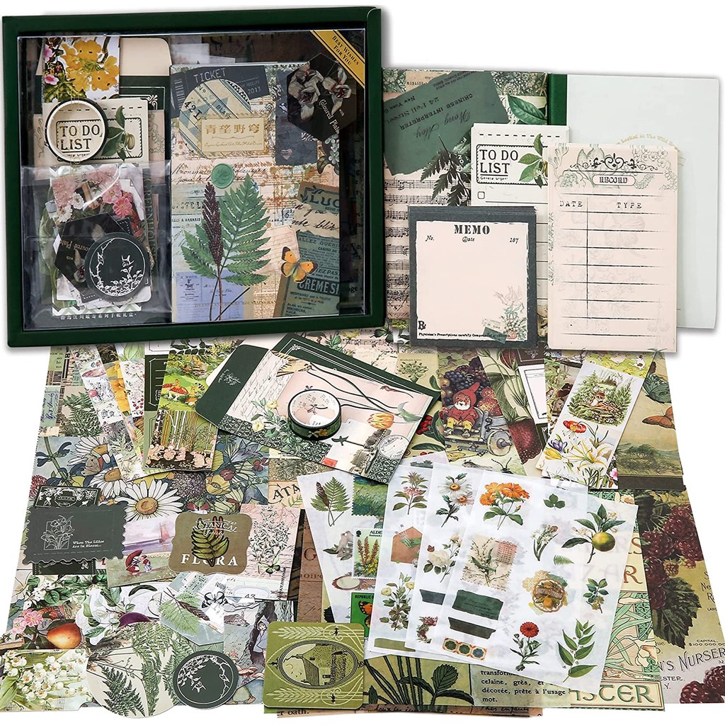 

Scrapbooking Supplies Kit, A6 Grid Notebook, Flower DIY Journaling Supplies, Birthday Craft Gift for Teen Girl Kid Women
