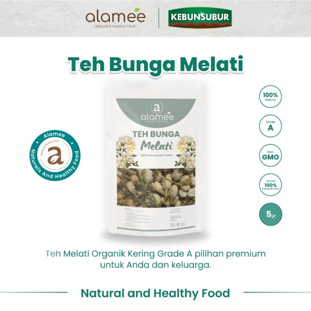 

ALAMEE Jasmine Tea Teh Bunga Melati Organik Jasmin Herbal Kering Dried Flower 5gr Premium kebunsubur
