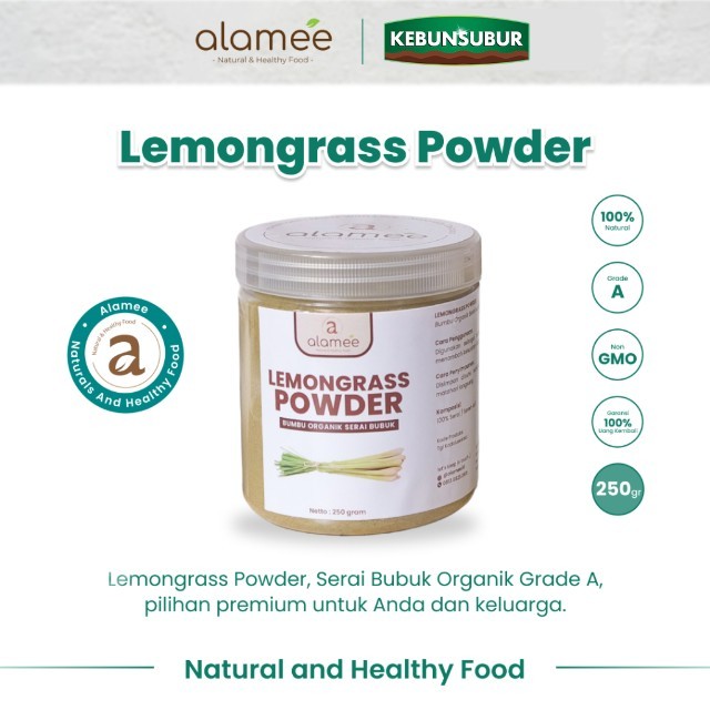 

ALAMEE Sereh Bubuk Bumbu Dapur Organik Lemongrass Powder Serai Murni Asli Seasoning kebunsubur
