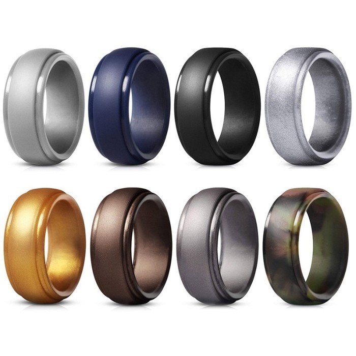 hemat cincin pria karet silikon hitam olahraga basket waterproof unisex , cincin pria / cincin karet