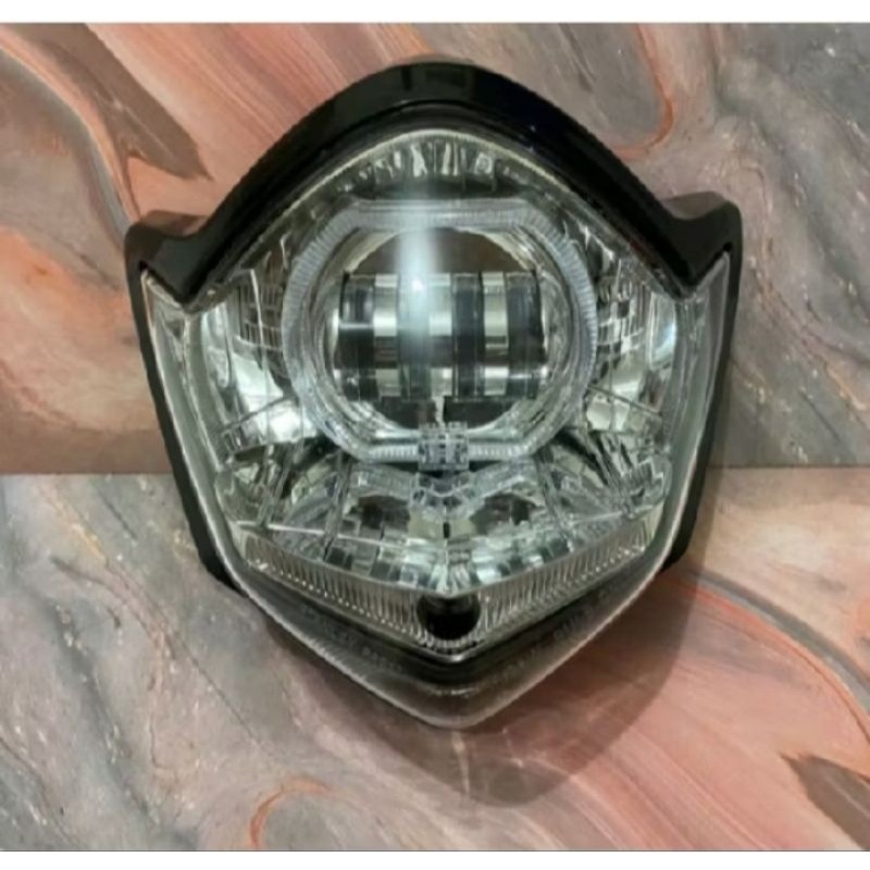 HeadLamp Reflektor Lampu Depan Vixion Old Set Biled 4 Mata Siap Pake Keren Parah Cokro Variasi