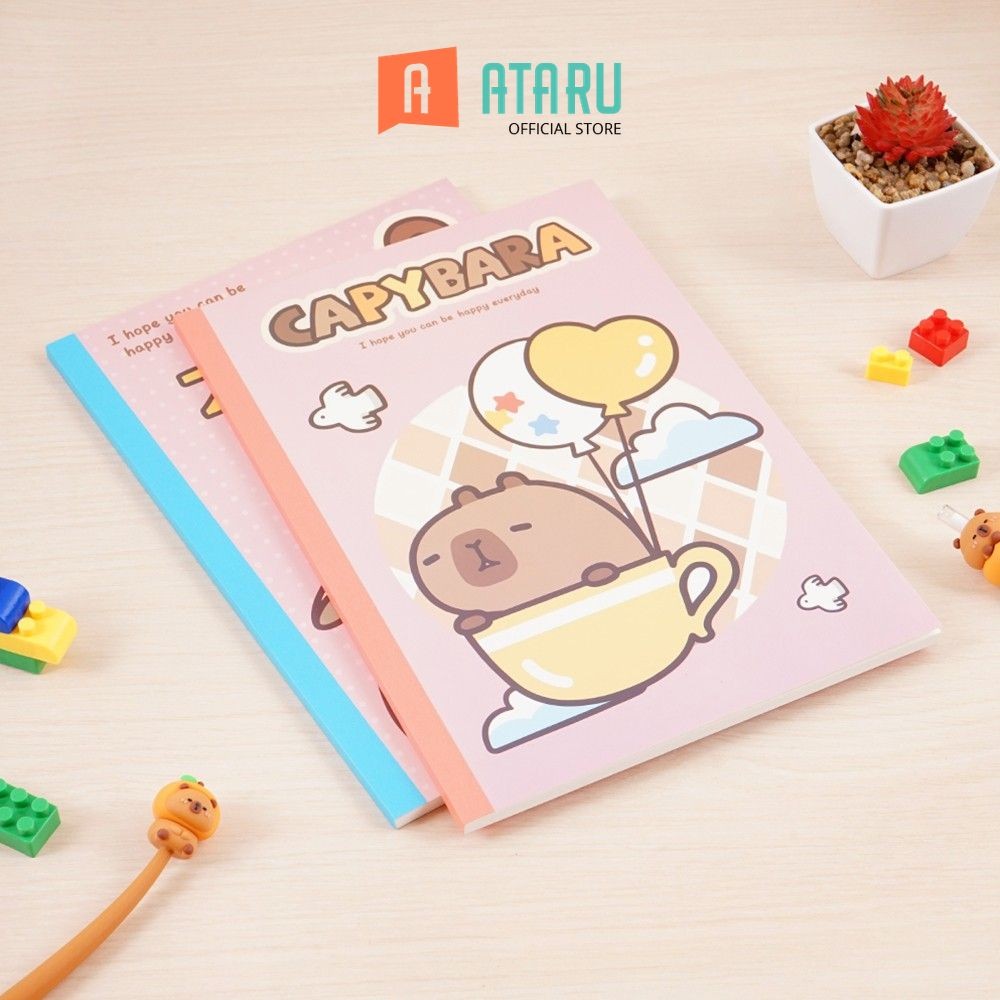 

Ataru Set 2 Pcs Notebook Capybara B5 - Buku Tulis Catatan Diary Weekly Planner Agenda Journal Perlengkapan Alat Tulis