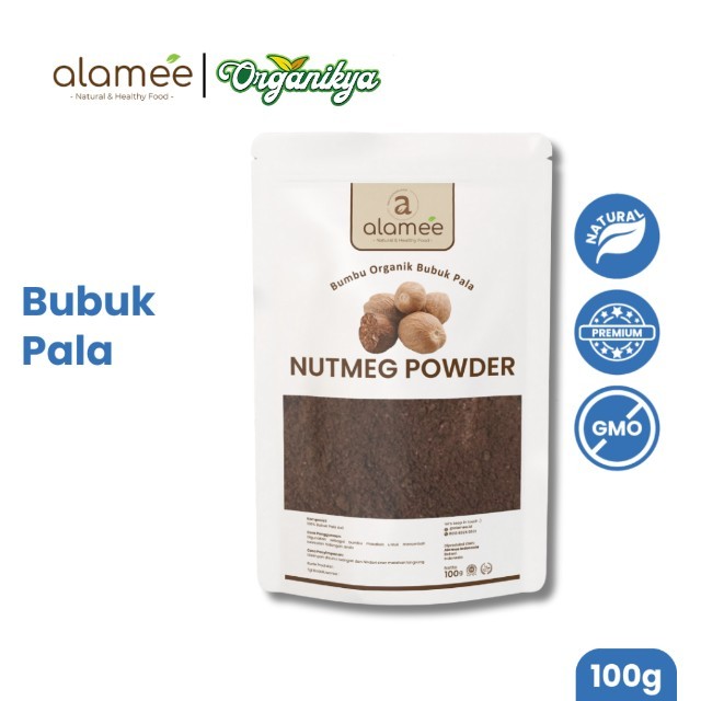 

ALAMEE Bumbu Dapur Pala Bubuk Nutmeg Powder Rempah Murni Asli Tanpa Campuran Organik 100g organikya