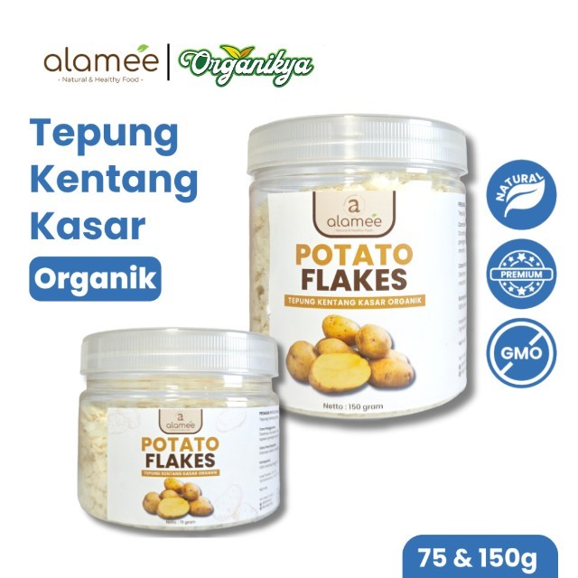 

ALAMEE Tepung Kentang Serpih Potato Flakes Premium Tepung Kentang Kasar PREMIUM 150gr organikya