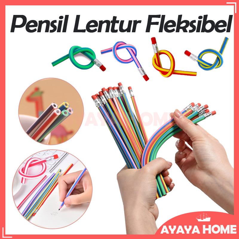 

Pensil Lentur Fleksibel/Pensil Lentur Unik Lucu Alat Tulis Sekolah Anak
