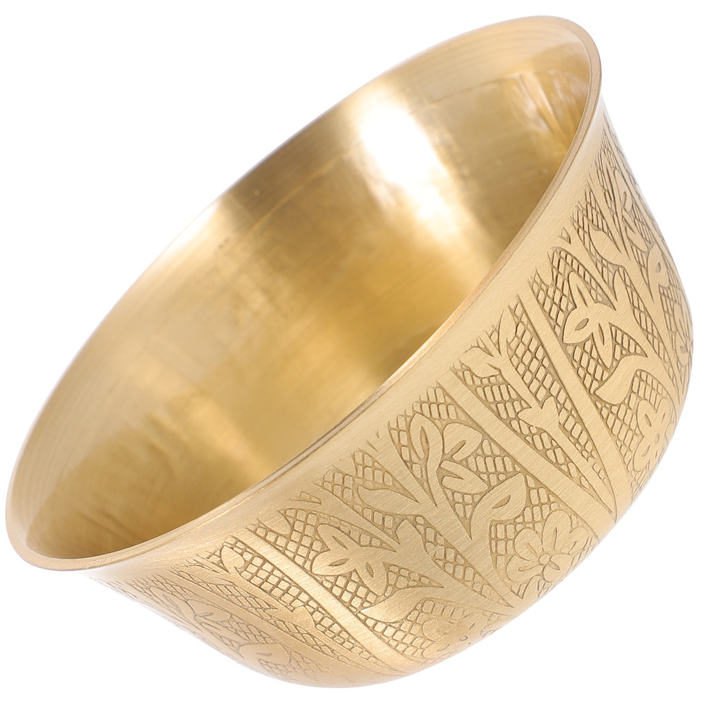 Copper Bowl Ornament Ritual Smudging Rice Temple God Buddha Worship Furnishing Articles Small Decora