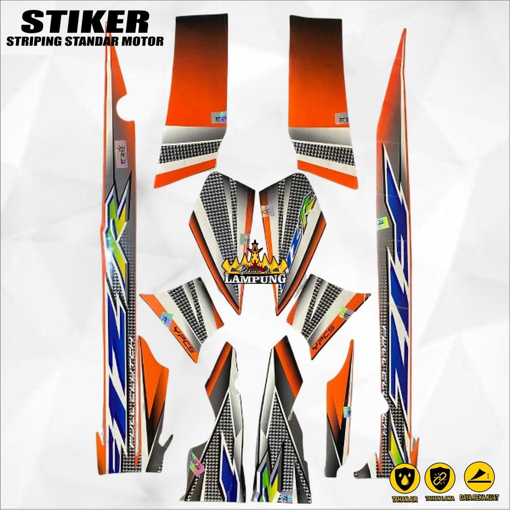 Striping / Sticker Lis Body Fizr / Fiz R / F1zr 2004 Orange Hitam
