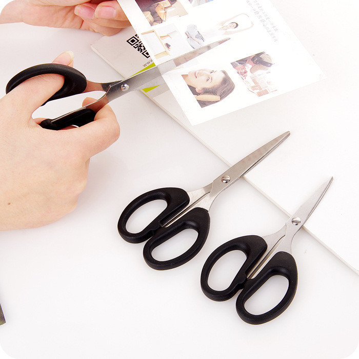 

[HARU] Black Scissor Gunting Rumah Tangga Serbaguna Alat Pemotong Kertas