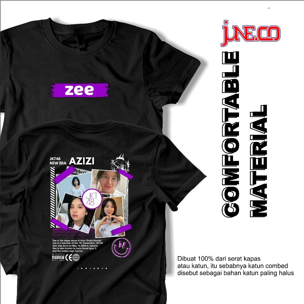 Kaos Zee JKT48 New Era Kaos Distro Pria Original 100% Premium Bandung Baju pria Wanita Keren JuneCo 