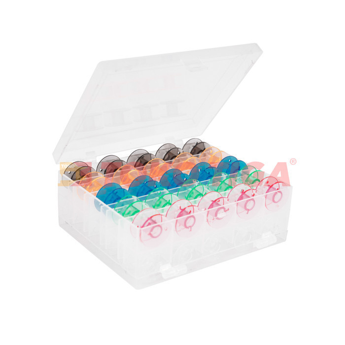 Bobbin / Spool Box Warna Isi 50 Pcs Mesin Jahit Portable