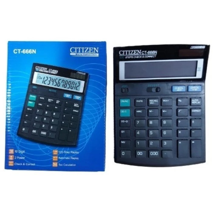 

CITIZEN CT666N 12Digit CHECK CORRECT Kalkulator / Calculator CT 666 N