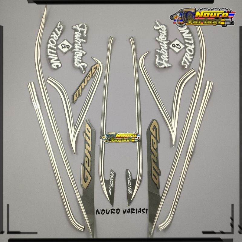 Aksesoris COD striping honda genio 2022 fabulous stiker  grey abu motor standar