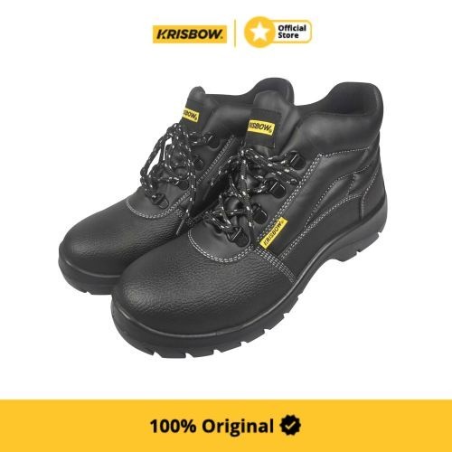 Krisbow Sepatu Safety Shoes Argon 6 Inchi Ukuran 39 - Hitam