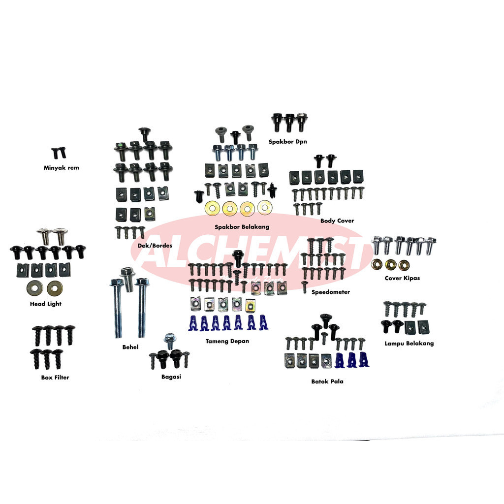 Baut Motor COD Baut Vario 150 Esp Full Set / Baud Honda Vario 150 Esp Full Body / Baut Baud Vario 15