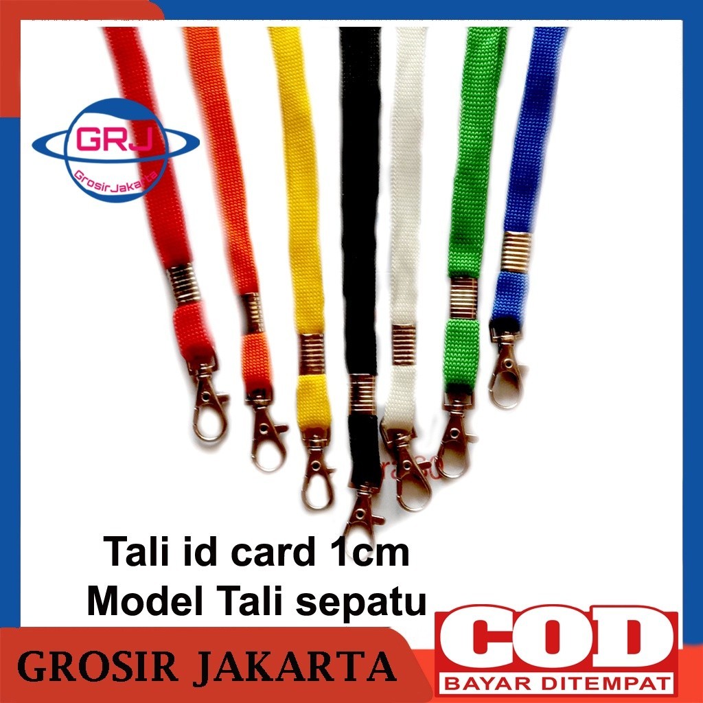 

Tali Lanyard Polos / Gantungan Tali ID Card 1CM / Tali Sepatu Kecil