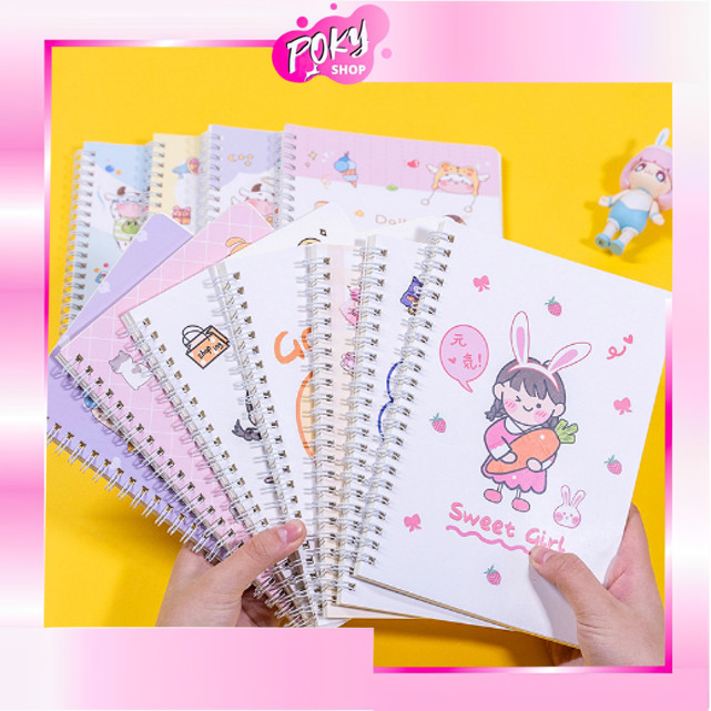 

POKY - S5908 Notebook Ring Motif Random A5 / Buku Tulis Sekolah Isi 60 Lembar / Buku Catatan / Buku Diary / Buku Tulis Random