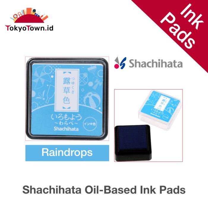 

Promo- Color Ink Pads for Stamps Shachihata Japanese Oil-Based Many Colors - Raindrops