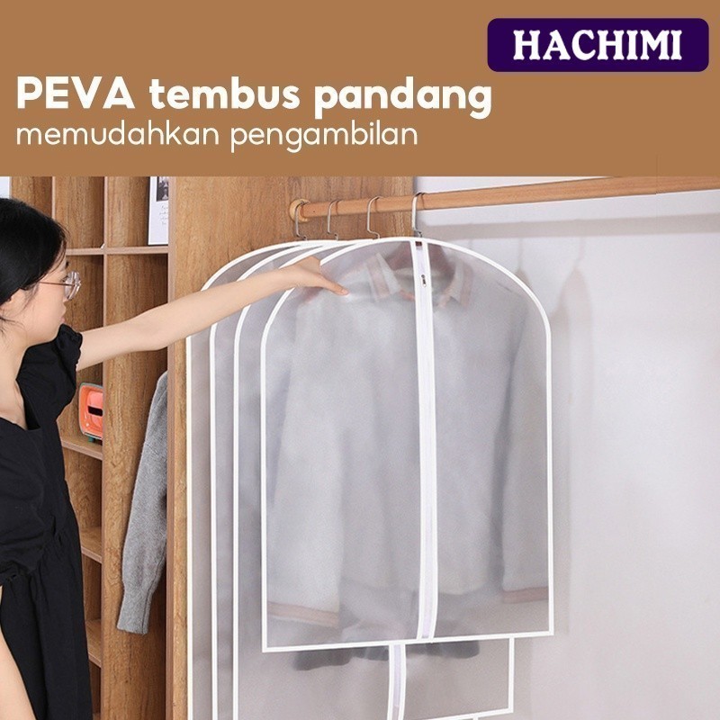 【Hachimi】 plastik jas gantung  /cover gantungan baju anti debu /plastik baju gantung