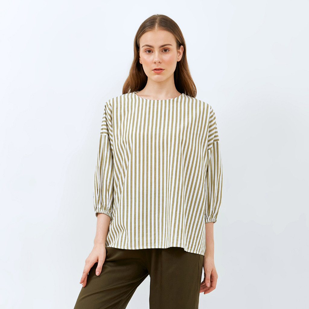 Emba Ladies-Blouse Lengan Panjang warna Green - Nima