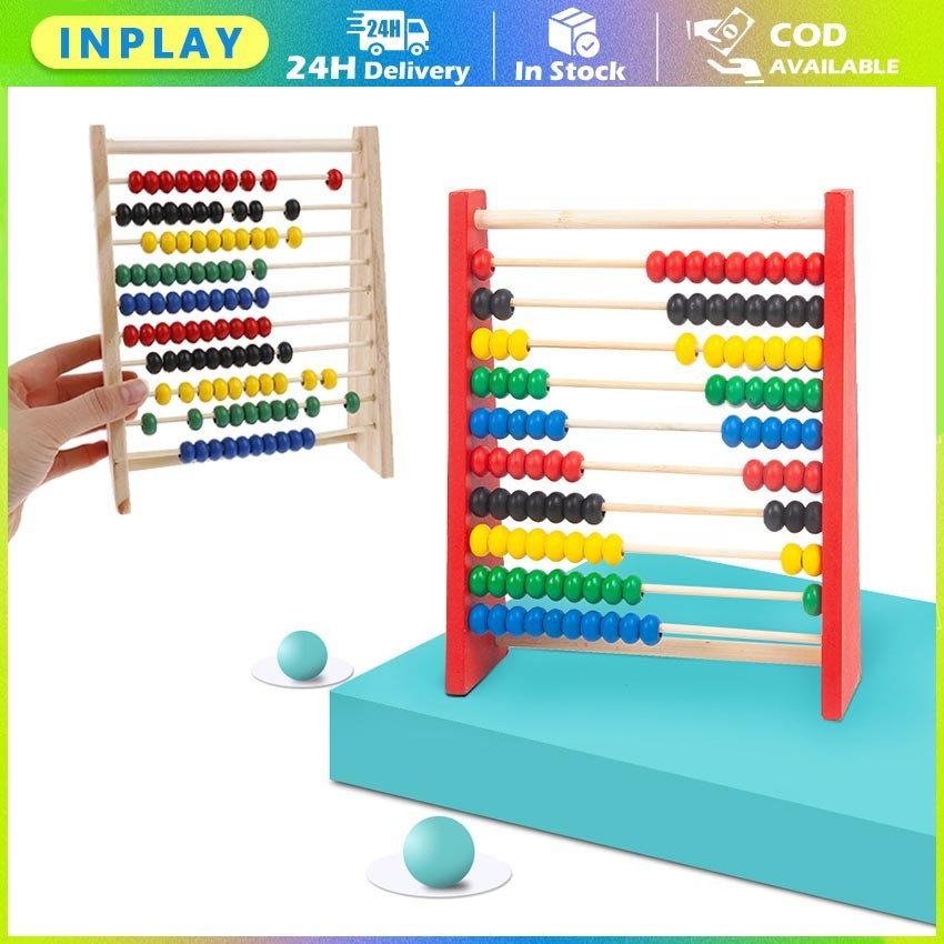 Papan Sempoa Kayu / Sempoa Anak / Alat Peraga Aritmatika Sekolah Dasar