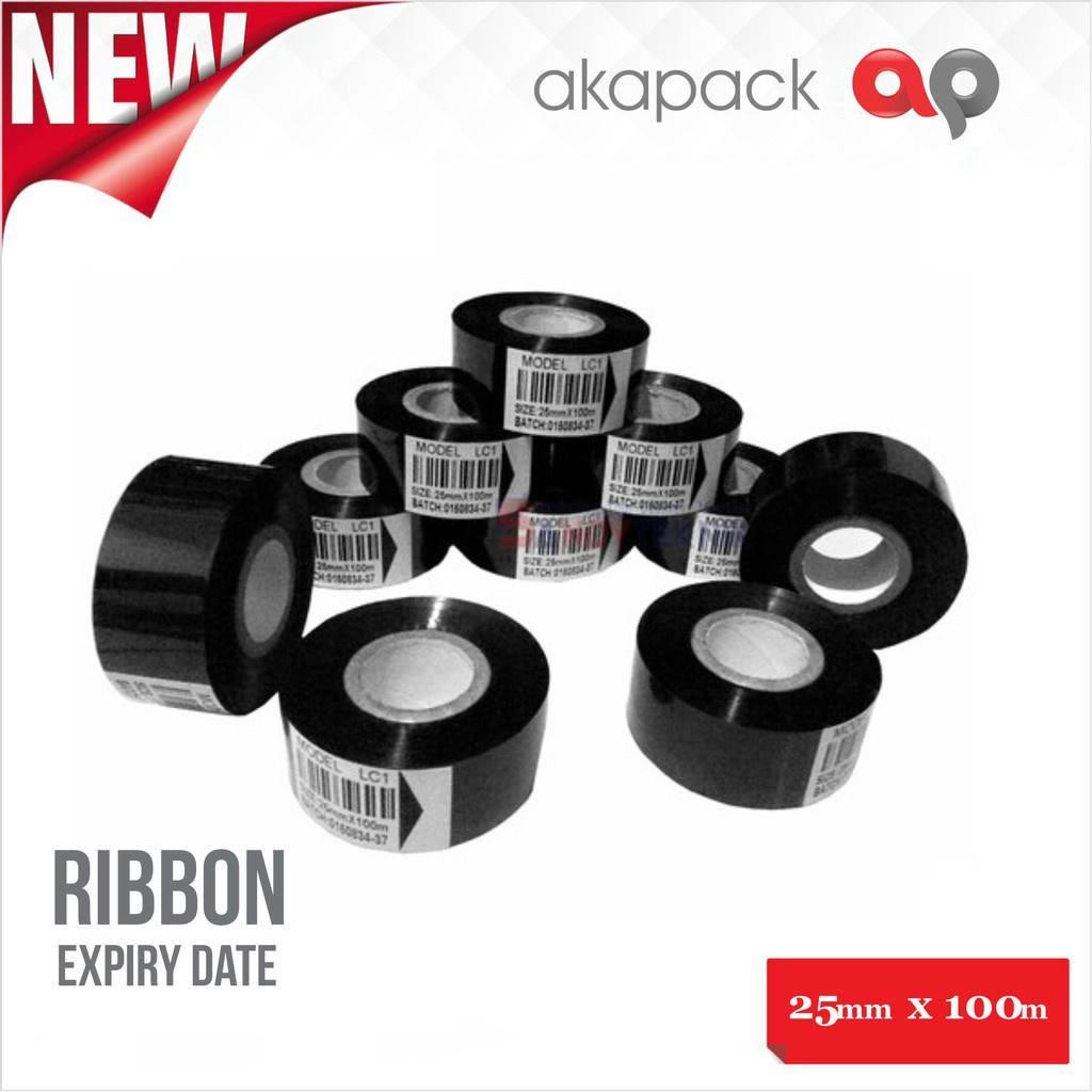 

EXPIRE DATE RIBBON 25 mm x 100 m LC 1 / NC3 Pita coding Tinta cetak expired date