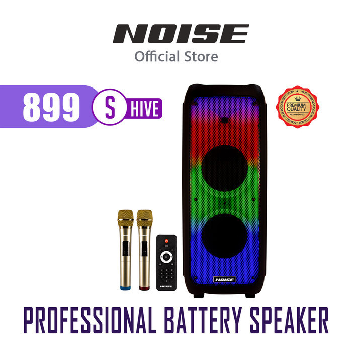 Speaker Portable Noise 899 S HIVE 10ins Double 10x2 Bluetot 2MicHandle