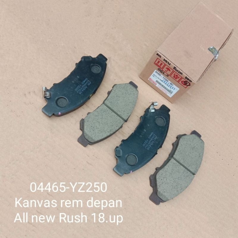 Kampas Rem Depan Brake Pad All New Rush/All New Terios 2017-Up 04465-BZ250/04465-YZ250