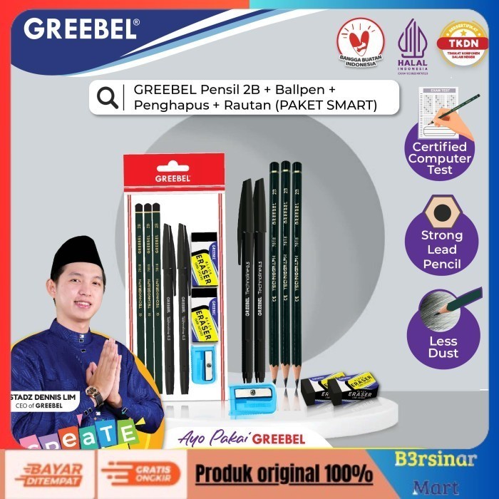 

[BAYAR DI TEMPAT] PROMO GREEBEL (Stationery Set Smart )/Stationary/Paket Alat Tulis Set COD
