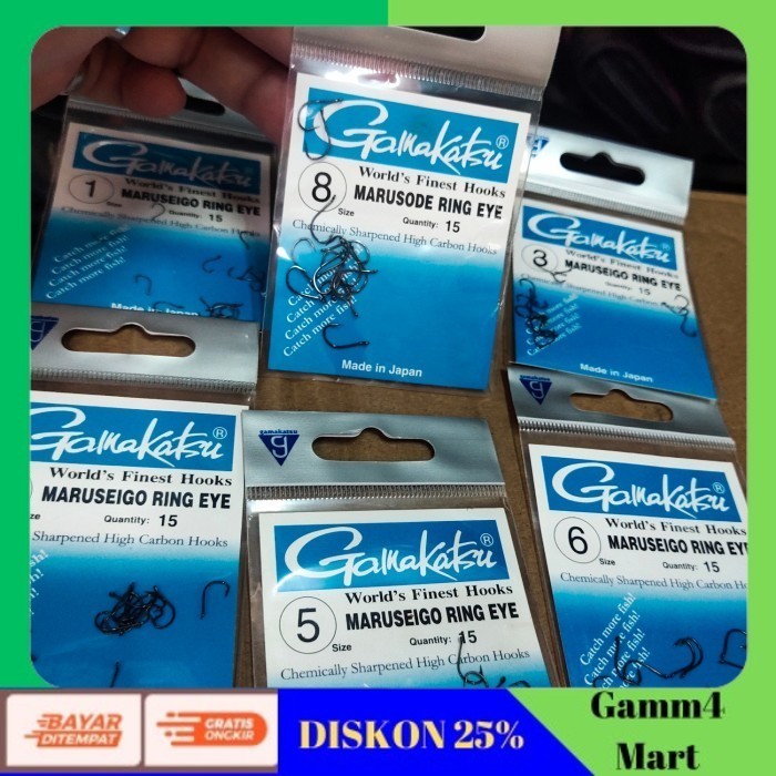 [GAMM4] DISKON Pancing kail gamakatsu type kecil marusode ring maruseigo  4 COD