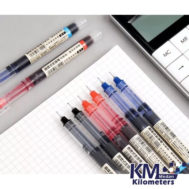 

Pena Roller Pen High capacity Pena Gel Cepat Kering Tip Mini 0.5mm / Pena Pulpen Tinta Cair Tip Jarum